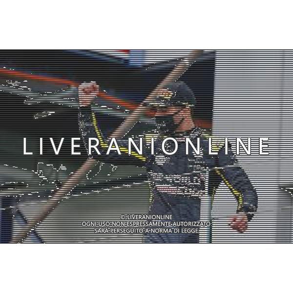 Formula 1 Aramco Grosser Preis Der Eifel 2020, Eifel Grand Prix - Sunday - Formula 1 Championship, 11 October 2020 Nurburgring, nurburg, germany, Italy Photo showing: RICCIARDO Daniel (aus), Renault F1 Team RS20, portrait celebrating his podium @LM/DPPI/DPPI/Antonin Vincent AG ALDO LIVERANI SAS