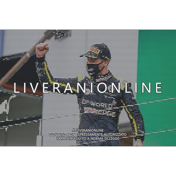 Formula 1 Aramco Grosser Preis Der Eifel 2020, Eifel Grand Prix - Sunday - Formula 1 Championship, 11 October 2020 Nurburgring, nurburg, germany, Italy Photo showing: RICCIARDO Daniel (aus), Renault F1 Team RS20, portrait celebrating his podium @LM/DPPI/DPPI/Antonin Vincent AG ALDO LIVERANI SAS