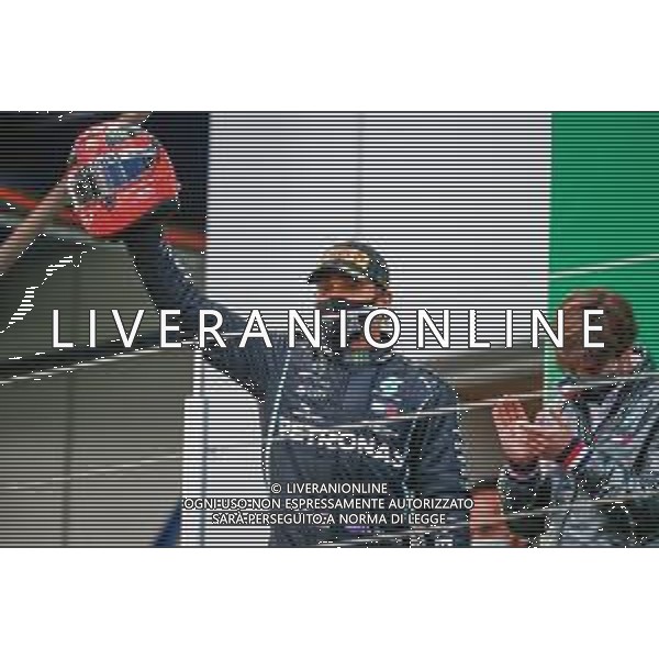 Formula 1 Aramco Grosser Preis Der Eifel 2020, Eifel Grand Prix - Sunday - Formula 1 Championship, 11 October 2020 Nurburgring, nurburg, germany, Italy Photo showing: HAMILTON Lewis (gbr), Mercedes AMG F1 GP W11 Hybrid EQ Power+, portrait with the helmet, casque, of Michael Schumacher @LM/DPPI/DPPI/Antonin Vincent AG ALDO LIVERANI SAS