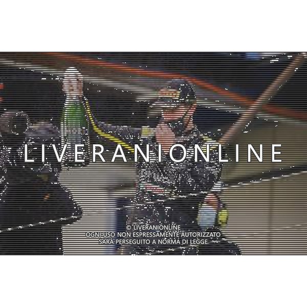 Formula 1 Aramco Grosser Preis Der Eifel 2020, Eifel Grand Prix - Sunday - Formula 1 Championship, 11 October 2020 Nurburgring, nurburg, germany, Italy Photo showing: RICCIARDO Daniel (aus), Renault F1 Team RS20, portrait celebrating his podium @LM/DPPI/DPPI/Antonin Vincent AG ALDO LIVERANI SAS