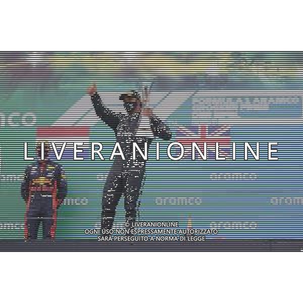Formula 1 Aramco Grosser Preis Der Eifel 2020, Eifel Grand Prix - Saturday - Formula 1 Championship, 10 October 2020 Nurburgring, nurburg, germany, Italy Photo showing: podium HAMILTON Lewis (gbr), Mercedes AMG F1 GP W11 Hybrid EQ Power+, portrait @LM/DPPI/DPPI/Dppi AG ALDO LIVERANI SAS