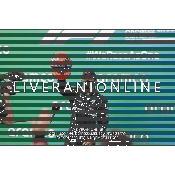 Formula 1 Aramco Grosser Preis Der Eifel 2020, Eifel Grand Prix - Saturday - Formula 1 Championship, 10 October 2020 Nurburgring, nurburg, germany, Italy Photo showing: HAMILTON Lewis (gbr), Mercedes AMG F1 GP W11 Hybrid EQ Power+, portrait with the helmet, casque, of Michael Schumacher @LM/DPPI/DPPI/Dppi AG ALDO LIVERANI SAS