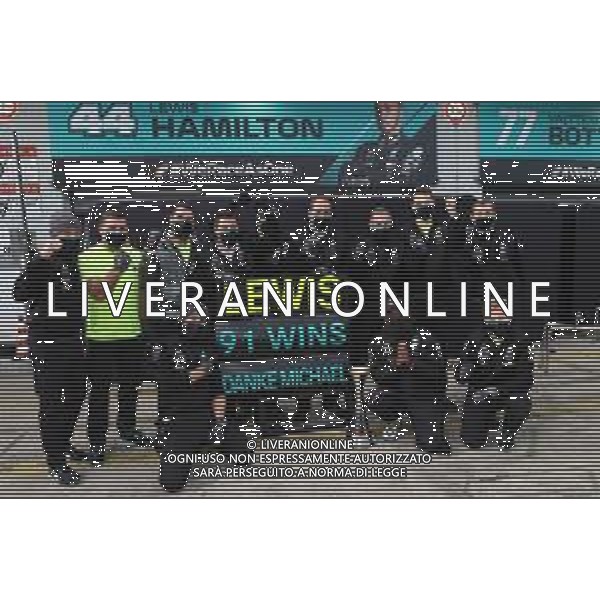 Formula 1 Aramco Grosser Preis Der Eifel 2020, Eifel Grand Prix - Saturday - Formula 1 Championship, 10 October 2020 Nurburgring, nurburg, germany, Italy Photo showing: celebration HAMILTON Lewis (gbr), Mercedes AMG F1 GP W11 Hybrid EQ Power+, portrait @LM/DPPI/DPPI/Dppi AG ALDO LIVERANI SAS