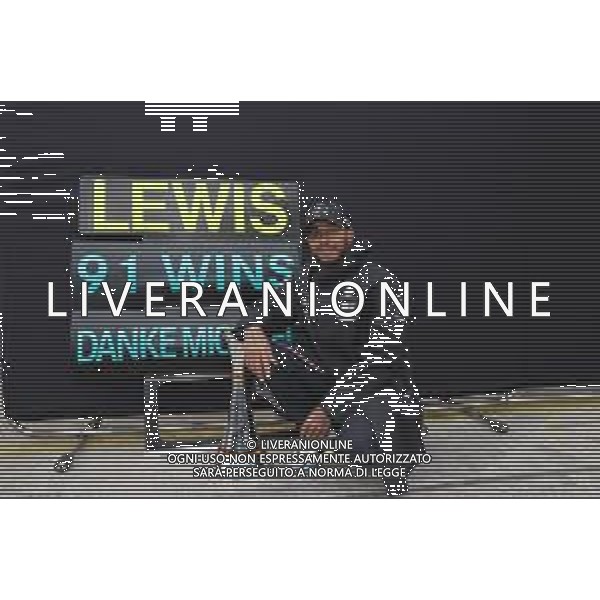Formula 1 Aramco Grosser Preis Der Eifel 2020, Eifel Grand Prix - Saturday - Formula 1 Championship, 10 October 2020 Nurburgring, nurburg, germany, Italy Photo showing: HAMILTON Lewis (gbr), Mercedes AMG F1 GP W11 Hybrid EQ Power+, portrait celebrating his 91th win in F1, equaling the record of Michael Schumacher @LM/DPPI/DPPI/Dppi AG ALDO LIVERANI SAS
