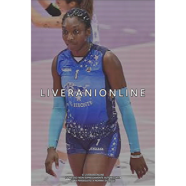 Il Bisonte Firenze vs Savino Del Bene Scandicci - Volleyball Italian Serie A1 Women Championship 2020/2021, 11 October 2020 Florence, Italy Photo showing: Terry Enweonwu (Il Bisonte Firenze) @LM/Lisa Guglielmi AG ALDO LIVERANI SAS