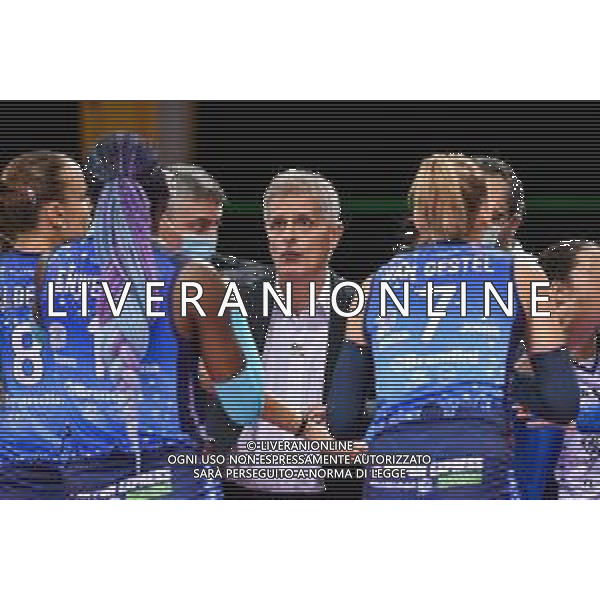 Il Bisonte Firenze vs Savino Del Bene Scandicci - Volleyball Italian Serie A1 Women Championship 2020/2021, 11 October 2020 Florence, Italy Photo showing: Marco Mencarelli (Head Coach Il Bisonte Firenze) @LM/Lisa Guglielmi AG ALDO LIVERANI SAS