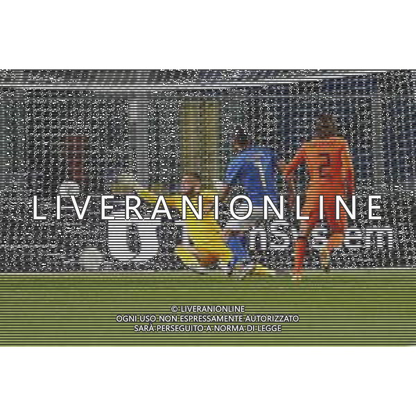 BERGAMO - UEFA Nations League gruppo A - ITALIA VS OLANDA paesi Bassi 14/10/2020 - nella foto: goal Pellegrini Lorenzo(Italia) ©Claudio Zamagni/Agenzia Aldo Liverani s.a.s. goal Pellegrini Lorenzo(Italia) during UEFA Nations League - group A between Italy and Netherlands at Gewiss Stadium on October 13 2020 in Bergamo Italy photo credit by Claudio Zamagni/Aldo Liverani Photo Agency/ AGENZIA ALDO LIVERANI SAS