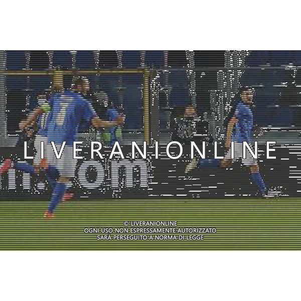 BERGAMO - UEFA Nations League gruppo A - ITALIA VS OLANDA paesi Bassi 14/10/2020 - nella foto: esultanza Pellegrini Lorenzo(Italia)dopo il goal ©Claudio Zamagni/Agenzia Aldo Liverani s.a.s. Pellegrini Lorenzo(Italia) celebrates after scoring a goal during UEFA Nations League - group A between Italy and Netherlands at Gewiss Stadium on October 13 2020 in Bergamo Italy photo credit by Claudio Zamagni/Aldo Liverani Photo Agency/ AGENZIA ALDO LIVERANI SAS