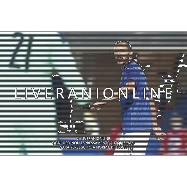 BERGAMO - UEFA Nations League gruppo A - ITALIA VS OLANDA paesi Bassi 14/10/2020 - nella foto: Bonucci Leonardo(Italia) Donnarumma Gianluigi(Italia) ©Claudio Zamagni/Agenzia Aldo Liverani s.a.s. Bonucci Leonardo(Italia) Donnarumma Gianluigi(Italia) during UEFA Nations League - group A between Italy and Netherlands at Gewiss Stadium on October 13 2020 in Bergamo Italy photo credit by Claudio Zamagni/Aldo Liverani Photo Agency/ AGENZIA ALDO LIVERANI SAS