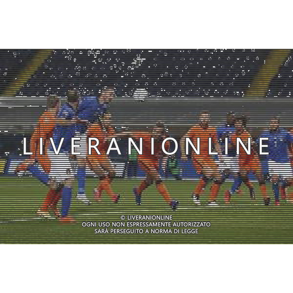 BERGAMO - UEFA Nations League gruppo A - ITALIA VS OLANDA paesi Bassi 14/10/2020 - nella foto: occasione Bonucci Leonardo(Italia) ©Claudio Zamagni/Agenzia Aldo Liverani s.a.s. during UEFA Nations League - group A between Italy and Netherlands at Gewiss Stadium on October 13 2020 in Bergamo Italy photo credit by Claudio Zamagni/Aldo Liverani Photo Agency/ AGENZIA ALDO LIVERANI SAS