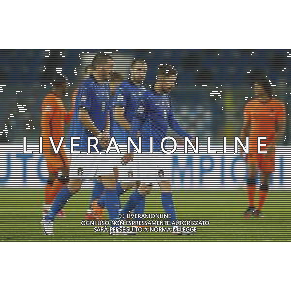 BERGAMO - UEFA Nations League gruppo A - ITALIA VS OLANDA paesi Bassi 14/10/2020 - nella foto: delusione italia fine gara ©Claudio Zamagni/Agenzia Aldo Liverani s.a.s. during UEFA Nations League - group A between Italy and Netherlands at Gewiss Stadium on October 13 2020 in Bergamo Italy photo credit by Claudio Zamagni/Aldo Liverani Photo Agency/ AGENZIA ALDO LIVERANI SAS