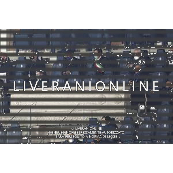 BERGAMO - UEFA Nations League gruppo A - ITALIA VS OLANDA paesi Bassi 14/10/2020 - nella foto: il sindaco di bergamo giorgio Gori in tribuna ©Claudio Zamagni/Agenzia Aldo Liverani s.a.s. during UEFA Nations League - group A between Italy and Netherlands at Gewiss Stadium on October 13 2020 in Bergamo Italy photo credit by Claudio Zamagni/Aldo Liverani Photo Agency/ AGENZIA ALDO LIVERANI SAS