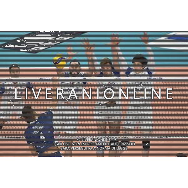 il muro di Milano da SX Luan Weber (Milano), Matteo Piano (Milano) e Yuki Ishikawa (Milano) Allianz Milano vs Consar Ravenna Regular Season SuperLega Credem Banca - 5° giornata Milano 14-10-2020 Allianz Cloud - Palalido foto Roberto Garavaglia - agenzia Aldo Liverani sas