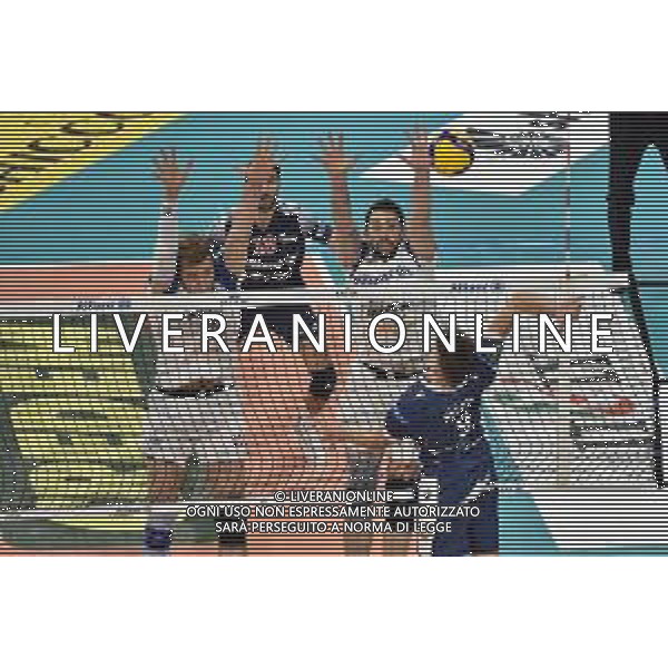Matteo Piano (Milano) SX e Stephen Timothy Marr (Milano) DX a muro Allianz Milano vs Consar Ravenna Regular Season SuperLega Credem Banca - 5° giornata Milano 14-10-2020 Allianz Cloud - Palalido foto Roberto Garavaglia - agenzia Aldo Liverani sas