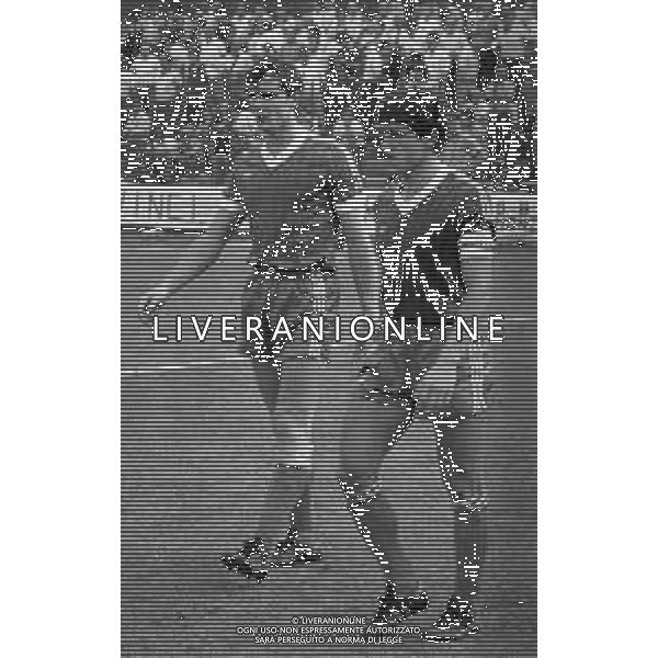 19-09-1982 MONZA CAMPIONATO DI CALCIO SERIE B MONZA CREMONESE 1-2 NELLA FOTO LORIS PRADELLA E MAURIZIO RONCO AG ALDO LIVERANI SAS