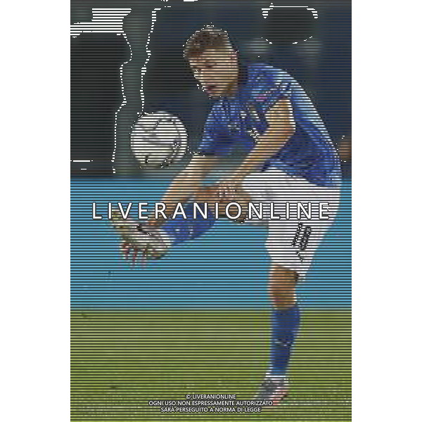 BERGAMO - UEFA Nations League gruppo A - ITALIA VS OLANDA paesi Bassi 14/10/2020 - nella foto: Barella Nicolo’(Italia) ©Claudio Zamagni/Agenzia Aldo Liverani s.a.s. Barella Nicolo’(Italia) during UEFA Nations League - group A between Italy and Netherlands at Gewiss Stadium on October 13 2020 in Bergamo Italy photo credit by Claudio Zamagni/Aldo Liverani Photo Agency