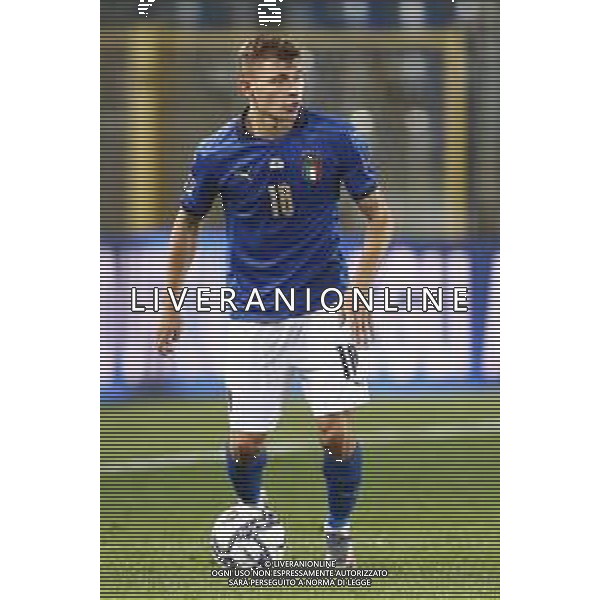BERGAMO - UEFA Nations League gruppo A - ITALIA VS OLANDA paesi Bassi 14/10/2020 - nella foto: Barella Nicolo’(Italia) ©Claudio Zamagni/Agenzia Aldo Liverani s.a.s. Barella Nicolo’(Italia) during UEFA Nations League - group A between Italy and Netherlands at Gewiss Stadium on October 13 2020 in Bergamo Italy photo credit by Claudio Zamagni/Aldo Liverani Photo Agency