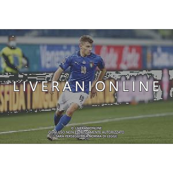 BERGAMO - UEFA Nations League gruppo A - ITALIA VS OLANDA paesi Bassi 14/10/2020 - nella foto: Barella Nicolo’(Italia) ©Claudio Zamagni/Agenzia Aldo Liverani s.a.s. Barella Nicolo’(Italia) during UEFA Nations League - group A between Italy and Netherlands at Gewiss Stadium on October 13 2020 in Bergamo Italy photo credit by Claudio Zamagni/Aldo Liverani Photo Agency