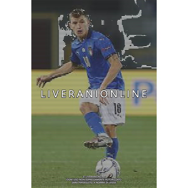 BERGAMO - UEFA Nations League gruppo A - ITALIA VS OLANDA paesi Bassi 14/10/2020 - nella foto: Barella Nicolo’(Italia) ©Claudio Zamagni/Agenzia Aldo Liverani s.a.s. Barella Nicolo’(Italia) during UEFA Nations League - group A between Italy and Netherlands at Gewiss Stadium on October 13 2020 in Bergamo Italy photo credit by Claudio Zamagni/Aldo Liverani Photo Agency