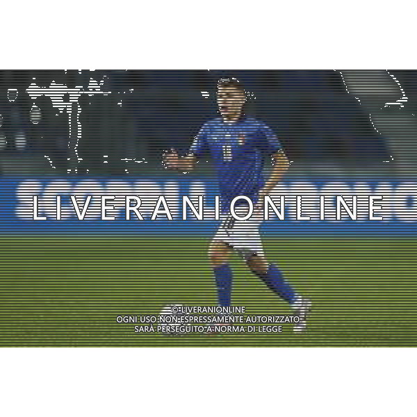 BERGAMO - UEFA Nations League gruppo A - ITALIA VS OLANDA paesi Bassi 14/10/2020 - nella foto: Barella Nicolo’(Italia) ©Claudio Zamagni/Agenzia Aldo Liverani s.a.s. Barella Nicolo’(Italia) during UEFA Nations League - group A between Italy and Netherlands at Gewiss Stadium on October 13 2020 in Bergamo Italy photo credit by Claudio Zamagni/Aldo Liverani Photo Agency