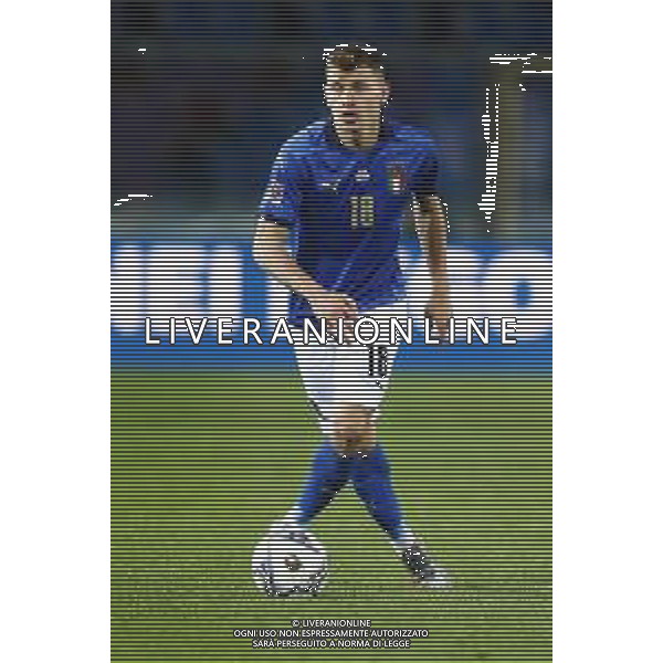 BERGAMO - UEFA Nations League gruppo A - ITALIA VS OLANDA paesi Bassi 14/10/2020 - nella foto: Barella Nicolo’(Italia) ©Claudio Zamagni/Agenzia Aldo Liverani s.a.s. Barella Nicolo’(Italia) during UEFA Nations League - group A between Italy and Netherlands at Gewiss Stadium on October 13 2020 in Bergamo Italy photo credit by Claudio Zamagni/Aldo Liverani Photo Agency