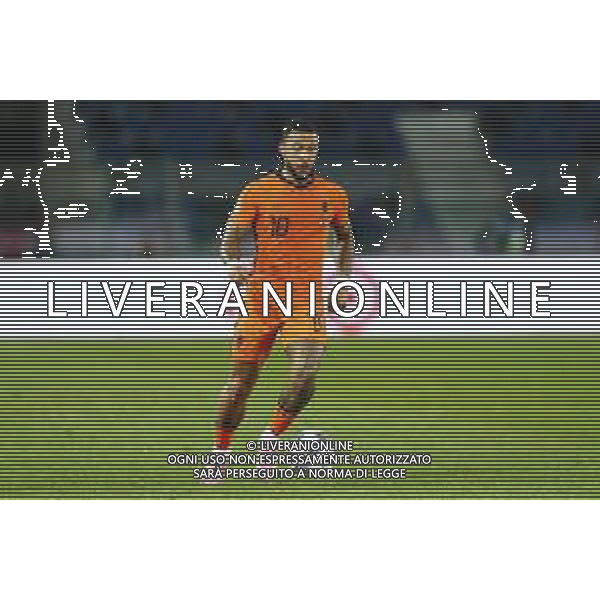 BERGAMO - UEFA Nations League gruppo A - ITALIA VS OLANDA paesi Bassi 14/10/2020 - nella foto: Memphis Depay(Olanda - Paesi Bassi - Netherlands) ©Claudio Zamagni/Agenzia Aldo Liverani s.a.s. Memphis Depay(Olanda - Paesi Bassi - Netherlands) during UEFA Nations League - group A between Italy and Netherlands at Gewiss Stadium on October 13 2020 in Bergamo Italy photo credit by Claudio Zamagni/Aldo Liverani Photo Agency