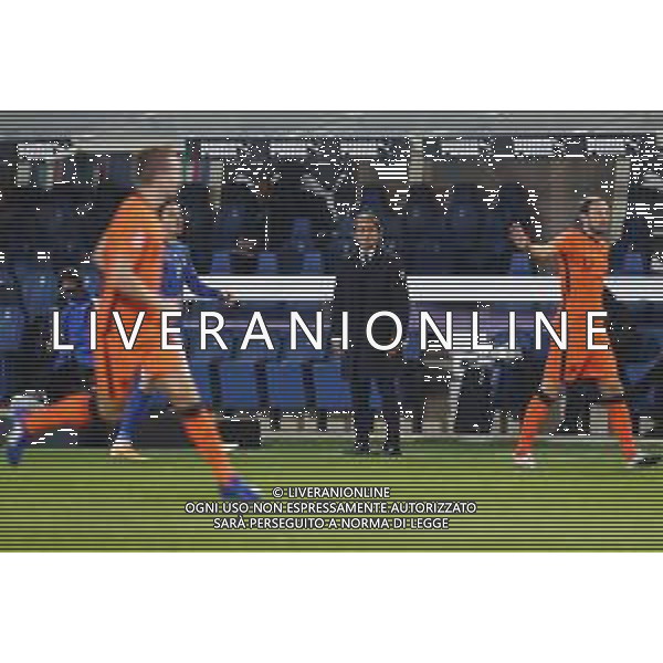 BERGAMO - UEFA Nations League gruppo A - ITALIA VS OLANDA paesi Bassi 14/10/2020 - nella foto: Mister Mancini Roberto(Italia) ©Claudio Zamagni/Agenzia Aldo Liverani s.a.s. Mister Mancini Roberto(Italia) during UEFA Nations League - group A between Italy and Netherlands at Gewiss Stadium on October 13 2020 in Bergamo Italy photo credit by Claudio Zamagni/Aldo Liverani Photo Agency