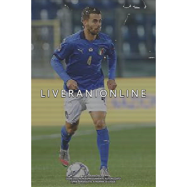 BERGAMO - UEFA Nations League gruppo A - ITALIA VS OLANDA paesi Bassi 14/10/2020 - nella foto: Spinazzola Leonardo(Italia) ©Claudio Zamagni/Agenzia Aldo Liverani s.a.s. Spinazzola Leonardo(Italia) during UEFA Nations League - group A between Italy and Netherlands at Gewiss Stadium on October 13 2020 in Bergamo Italy photo credit by Claudio Zamagni/Aldo Liverani Photo Agency