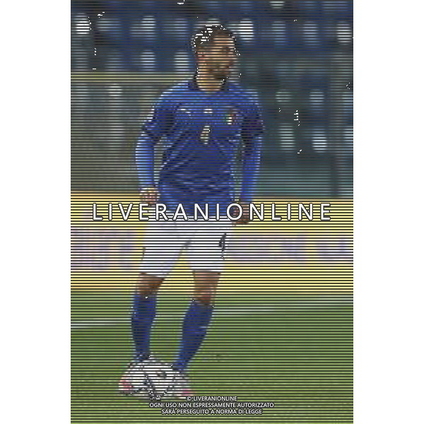 BERGAMO - UEFA Nations League gruppo A - ITALIA VS OLANDA paesi Bassi 14/10/2020 - nella foto: Spinazzola Leonardo(Italia) ©Claudio Zamagni/Agenzia Aldo Liverani s.a.s. Spinazzola Leonardo(Italia) during UEFA Nations League - group A between Italy and Netherlands at Gewiss Stadium on October 13 2020 in Bergamo Italy photo credit by Claudio Zamagni/Aldo Liverani Photo Agency