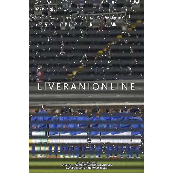 BERGAMO - UEFA Nations League gruppo A - ITALIA VS OLANDA paesi Bassi 14/10/2020 - nella foto: la formazione dell\' Italia ©Claudio Zamagni/Agenzia Aldo Liverani s.a.s. line up of Italy during UEFA Nations League - group A between Italy and Netherlands at Gewiss Stadium on October 13 2020 in Bergamo Italy photo credit by Claudio Zamagni/Aldo Liverani Photo Agency