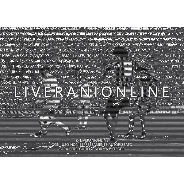 02-03-1983 MILANO ANDATA QUARTI DI FINALE DI COPPA DELLE COPPE INTER REAL MADRID 1-1 NELLA FOTO GOAL ALESSANDRO ALTOBELLI AG ALDO LIVERANI SAS
