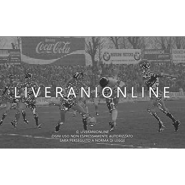 20-02-1983 MONZA CAMPIONATO DI CALCIO SERIE B MONZA LAZIO 2-0 NELLA FOTO AZIONE DI GIOCO AG ALDO LIVERANI SAS