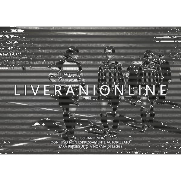 27-11-1985 MILANO ANDATA OTTAVI I DI FINALE INTER LEGIA VARSAVIA 0-0 NELLA FOTO WALTER ZENGA-RICCARDO FERRI E FULVIO COLLOVATI AG ALDO LIVERANI SAS