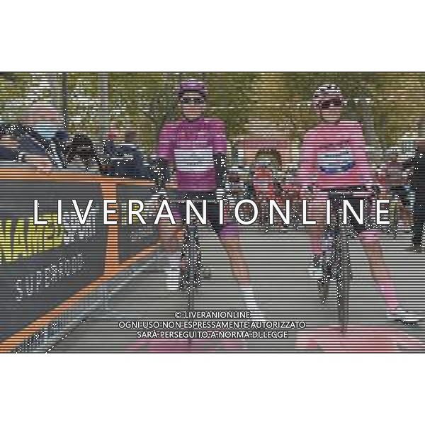 16-10-2020 Giro D\'italia; Tappa 13 Cervia - Monselice; 2020, Deceuninck - Quick Step; 2020, Groupama - Fdj; Almeida, Joao; Demare, Arnaud; Cervia; ©SIROTTI / AGENZIA ALDO LIVERANI SAS