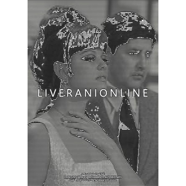RETROSPETTIVA CLAUDIA CARDINALE ATTRICE NELLA FOTO CLAUDIA CARDINALE A MILANO NELL\'ANNO 1966 CON IL REGISTA ANTONELLO FALQUI E RITA PAVONE AG ALDO LIVERANI SAS 