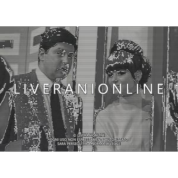 RETROSPETTIVA CLAUDIA CARDINALE ATTRICE NELLA FOTO CLAUDIA CARDINALE A MILANO NELL\'ANNO 1966 CON IL REGISTA ANTONELLO FALQUI E RITA PAVONE AG ALDO LIVERANI SAS 