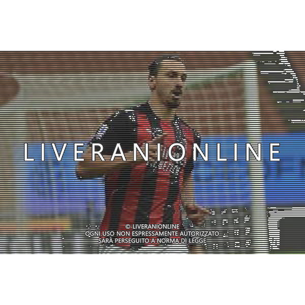 Zlatan Ibrahimovic (Milan) esulta dopo il gol dell\'1 a 0 Milan Inter vs Milan Campionato Serie A TIM - 4¬∞ giornata Milano 17-10-2020 Stadio Giuseppe Meazza - San Siro foto Roberto Garavaglia - agenzia Aldo Liverani sas/ AGENZIA ALDO LIVERANI SAS