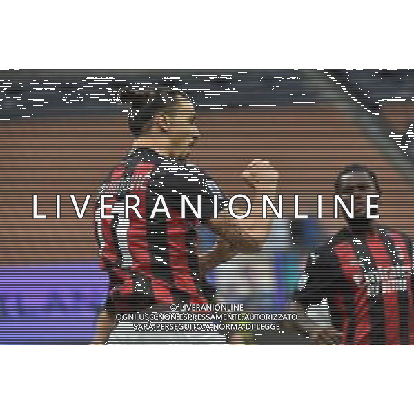 Zlatan Ibrahimovic (Milan) esulta dopo il gol dell\'1 a 0 Milan Inter vs Milan Campionato Serie A TIM - 4¬∞ giornata Milano 17-10-2020 Stadio Giuseppe Meazza - San Siro foto Roberto Garavaglia - agenzia Aldo Liverani sas/ AGENZIA ALDO LIVERANI SAS