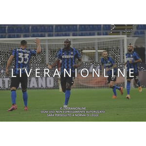 Romelu Lukaku (Inter) esulta dopo il gol dell’1 a 2 Inter Inter vs Milan Campionato Serie A TIM - 4° giornata Milano 17-10-2020 Stadio Giuseppe Meazza - San Siro foto Roberto Garavaglia - agenzia Aldo Liverani sas/ AGENZIA ALDO LIVERANI SAS
