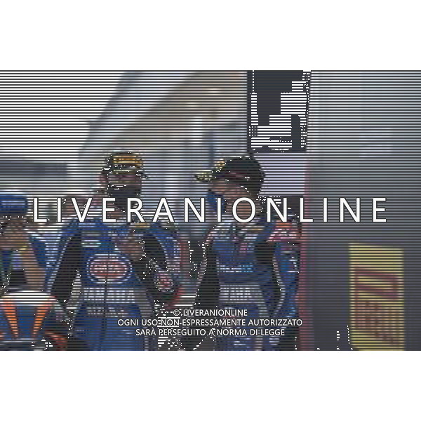 Round 8 Pirelli Estoril Round Race1 - World SuperBike - SBK, 17 October 2020 estoril, portugal, Italy Photo showing: 1¬∞st N¬∞54 Toprak Razgatlioglu TUR Yamaha YZF R1 Pata Yamaha WorldSBK Team 3¬∞st N¬∞31 Garrett Gerloff USA Yamaha YZF R1 GRT Yamaha WorlsSBK Junior Team @LM/Otto Moretti/ AGENZIA ALDO LIVERANI SAS