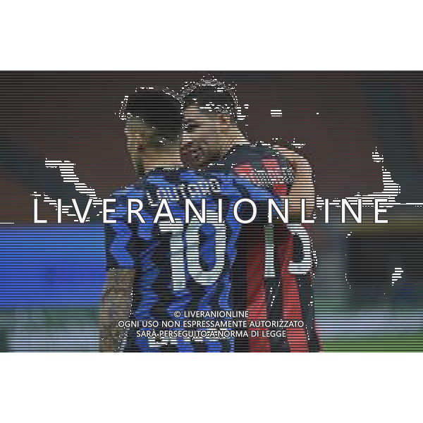 Lautaro Martinez (Inter) ed Alessio Romagnoli (Milan) Inter vs Milan Campionato Serie A TIM - 4¬∞ giornata Milano 17-10-2020 Stadio Giuseppe Meazza - San Siro foto Roberto Garavaglia - agenzia Aldo Liverani sas/ AGENZIA ALDO LIVERANI SAS