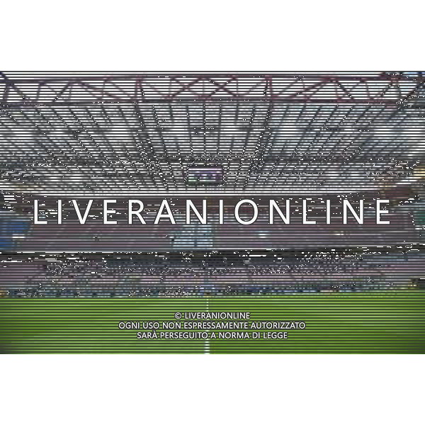il derby con gli spalti vuoti - veduta interno stadio senza tifosi Inter vs Milan Campionato Serie A TIM - 4¬∞ giornata Milano 17-10-2020 Stadio Giuseppe Meazza - San Siro foto Roberto Garavaglia - agenzia Aldo Liverani sas/ AGENZIA ALDO LIVERANI SAS