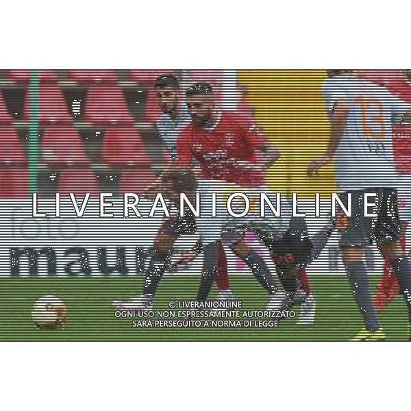 Triestina vs Ravenna - Campionato di Calcio Serie C - Lega Pro 2020/2021, 17 ottobre 2020 Trieste, Italia Nella foto: Thomas Bolis (Ravenna) contrastato da Giuseppe Rizzo (Triestina) @LM/Franco Debernardi©servizio AGENZIA ALDO LIVERANI SAS