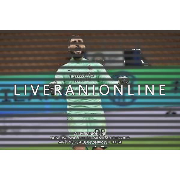 Gianluigi Donnarumma (Milan) esultanza fine gara Inter vs Milan Campionato Serie A TIM - 4¬∞ giornata Milano 17-10-2020 Stadio Giuseppe Meazza - San Siro foto Roberto Garavaglia - agenzia Aldo Liverani sas / AGENZIA ALDO LIVERANI SAS