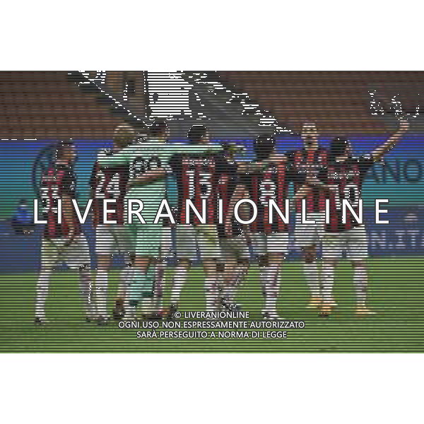 esultanza finale Milan Inter vs Milan Campionato Serie A TIM - 4° giornata Milano 17-10-2020 Stadio Giuseppe Meazza - San Siro foto Roberto Garavaglia - agenzia Aldo Liverani sas / AGENZIA ALDO LIVERANI SAS