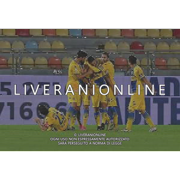 FROSINONE ASCOLI CAMPIONATO CALCIO SERIE BKT 17.10.2020 NELLA FOTO: ESULTANZA SALVI FOTO ALDO LIVERANI©MOSCA / AGENZIA ALDO LIVERANI SAS
