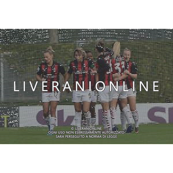 esultanza Milan dopo il gol dell’1 a 0 Milan Women vs Inter Milano Women Campionato Serie A Femminile - 6° giornata Milano 18-10-2020 centro sportivo Peppino Vismara foto Roberto Garavaglia - agenzia Aldo Liverani sas/ AGENZIA ALDO LIVERANI SAS
