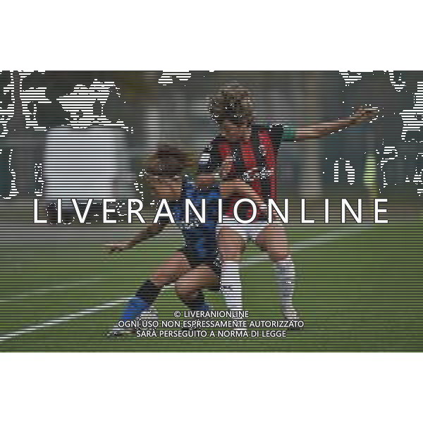Beatrice Merlo (Inter) e Valentina Giacinti (Milan) Milan Women vs Inter Milano Women Campionato Serie A Femminile - 6¬∞ giornata Milano 18-10-2020 centro sportivo Peppino Vismara foto Roberto Garavaglia - agenzia Aldo Liverani sas/ AGENZIA ALDO LIVERANI SAS