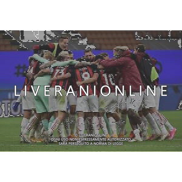 esultanza finale Milan Inter vs Milan Campionato Serie A TIM - 4° giornata Milano 17-10-2020 Stadio Giuseppe Meazza - San Siro foto Roberto Garavaglia - agenzia Aldo Liverani sas
