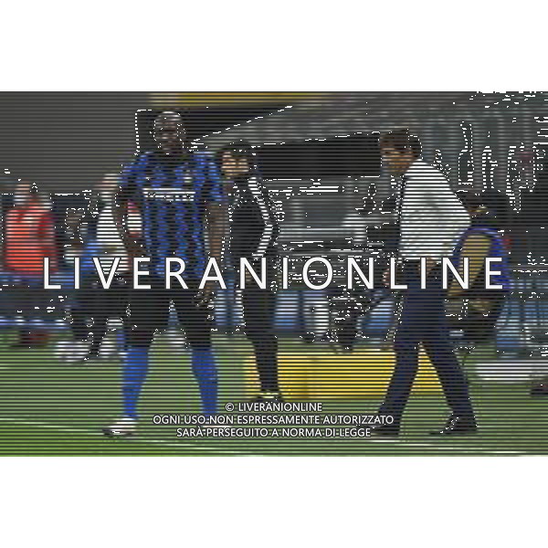 Romelu Lukaku (Inter) SX e Antonio Conte allenatore Inter DX Inter vs Milan Campionato Serie A TIM - 4° giornata Milano 17-10-2020 Stadio Giuseppe Meazza - San Siro foto Roberto Garavaglia - agenzia Aldo Liverani sas